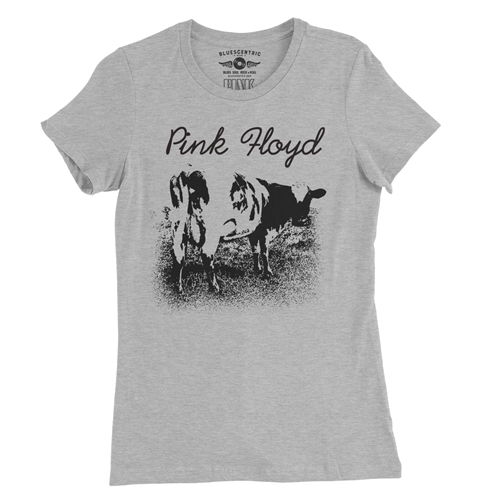 One Color Pink Floyd Atom Heart Mother Ladies T Shirt - Relaxed Fit - ladiesathleticheather