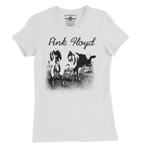 One Color Pink Floyd Atom Heart Mother Ladies T Shirt - Relaxed Fit - ladieswhite