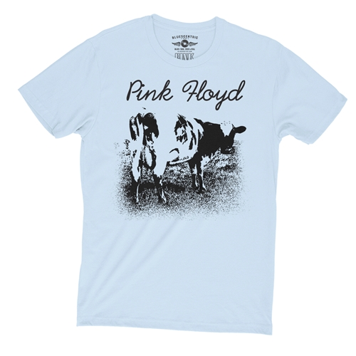 One Color Pink Floyd Atom Heart Mother T-Shirt - Lightweight Vintage Style - vintagethrowbackblue