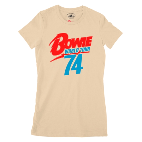 tシャツ 「BLUESCENTRIC」D BOWIE WTUOR74 Tシャツ レディース David Bowie '74 Vintage Tour Ladies T Shirt - Relaxed Fit