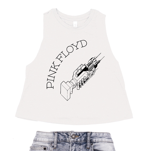 Pink Floyd Have A Cigar Handshake Racerback Crop Top - Women