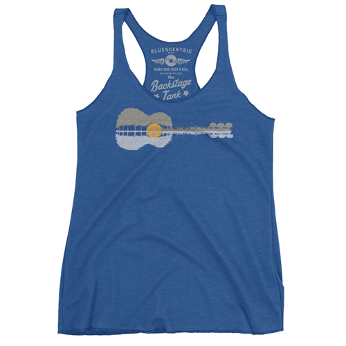 Night Guitar Reflection Racerback Tank - Women
