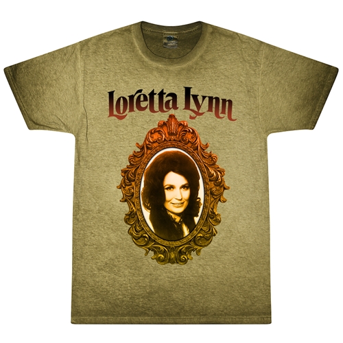 Loretta Lynn Portrait Oil-Wash T-Shirt - Oil Wash Green