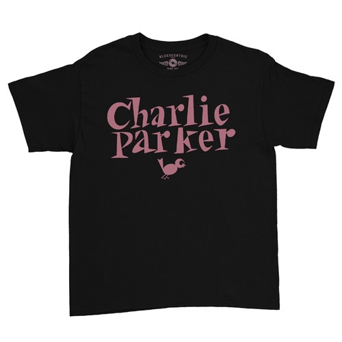 Charlie Parker Mauve Logo Youth T-Shirt - Lightweight Vintage Children & Toddlers - youthblack
