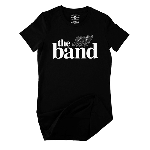 The Band Flying Logo Ladies T Shirt - Relaxed Fit - ladiesblack