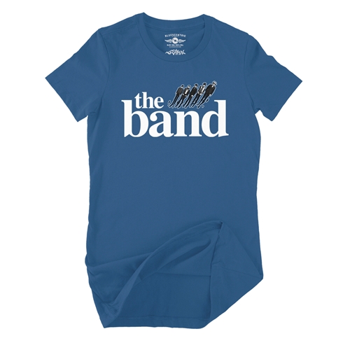 The Band Flying Logo Ladies T Shirt - Relaxed Fit - ladiesblue