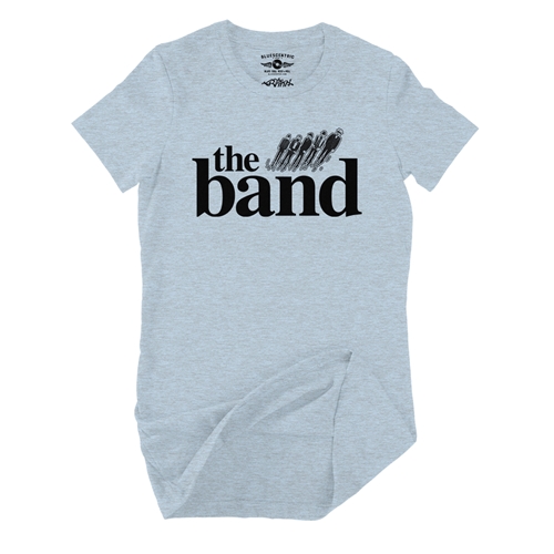 The Band Flying Logo Ladies T Shirt - Relaxed Fit - ladiesheatherprismblue
