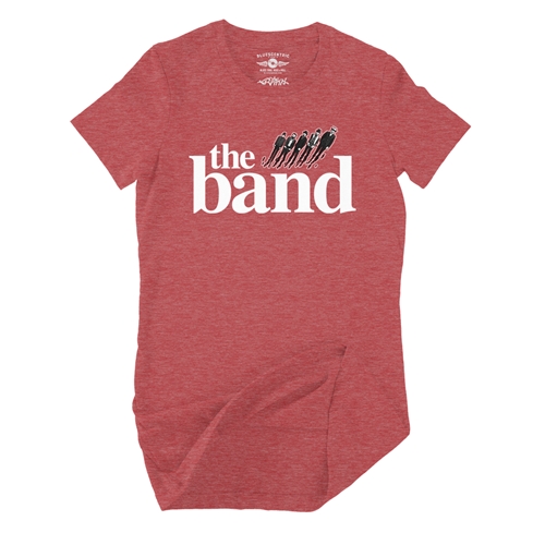 The Band Flying Logo Ladies T Shirt - Relaxed Fit - ladiesheatherred