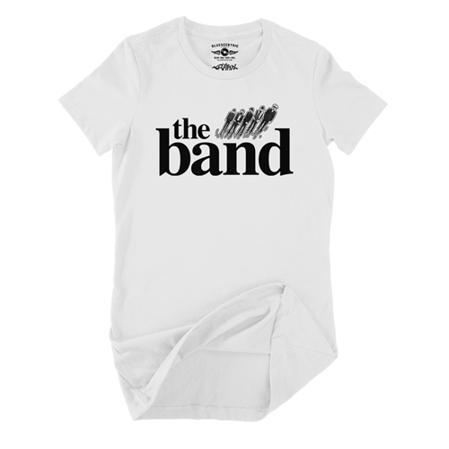 The Band Flying Logo Ladies T Shirt - Relaxed Fit - ladieswhite