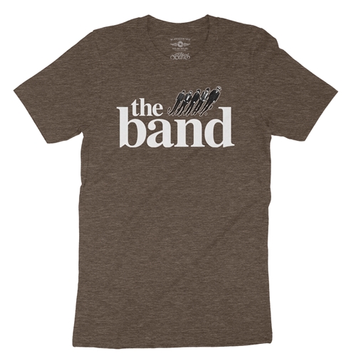 The Band Flying Logo T-Shirt - Lightweight Vintage Style - vintageheatherbrown