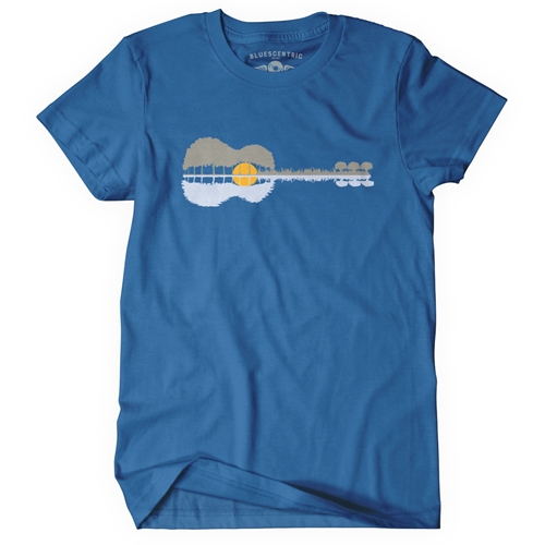 Guitar Reflection T-Shirt - Classic Heavy Cotton - classicroyalblue