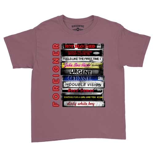 Foreigner Tape Stack Youth T-Shirt - Lightweight Vintage Children & Toddlers - youthheathermaroon
