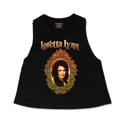 Loretta Lynn Portrait Racerback Crop Top - Women
