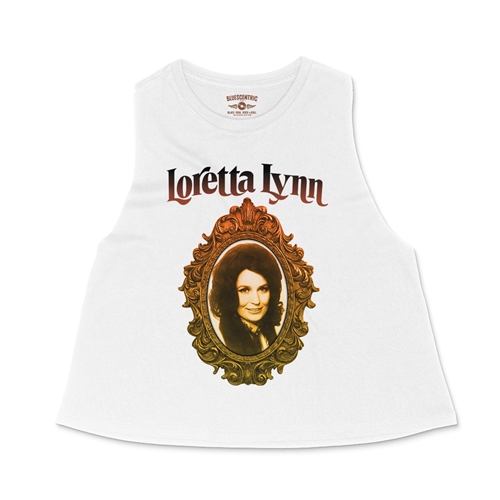 Loretta Lynn Portrait Racerback Crop Top - Women