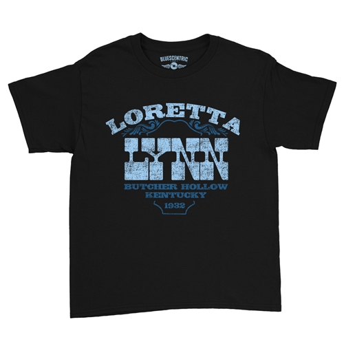 Loretta Lynn Butcher Hollow Youth T-Shirt - Lightweight Vintage Children & Toddlers - youthblack