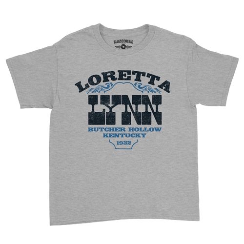 Loretta Lynn Butcher Hollow Youth T-Shirt - Lightweight Vintage Children & Toddlers - youthheatherathletic