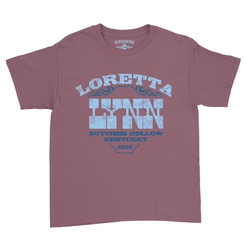 Loretta Lynn Butcher Hollow Youth T-Shirt - Lightweight Vintage Children & Toddlers - youthheathermaroon