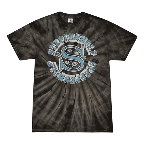 Steppenwolf Round Logo Tie-Dye T-Shirt - Black
