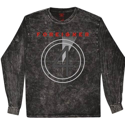 Foreigner 4 Long Sleeve T-Shirt - Black Mineral Wash