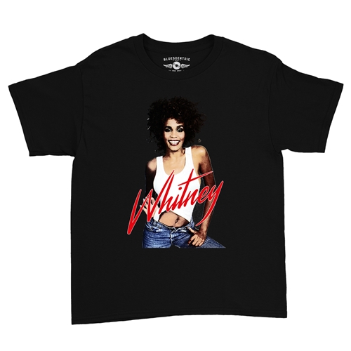 Whitney Houston in Jeans Youth T-Shirt - Lightweight Vintage Children & Toddlers - youthblack