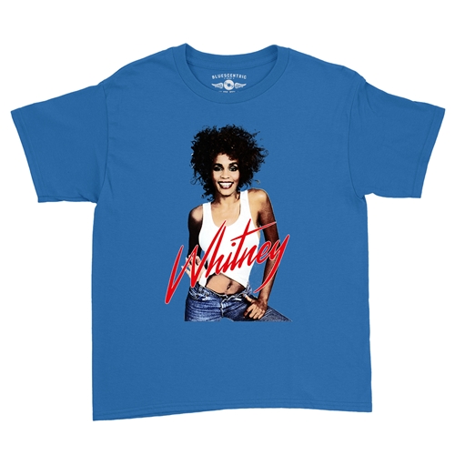 Whitney Houston in Jeans Youth T-Shirt - Lightweight Vintage Children & Toddlers - youthroyalblue