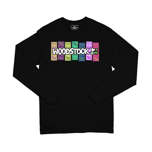 Woodstock Rainbow Concert Ticket Long Sleeve T-Shirt - longsleeveblack