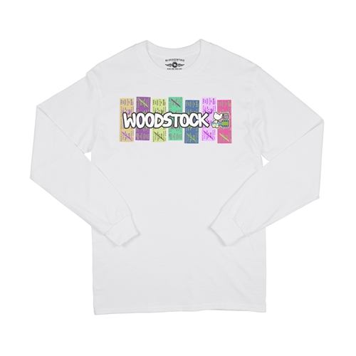Woodstock Rainbow Concert Ticket Long Sleeve T-Shirt - longsleevewhite