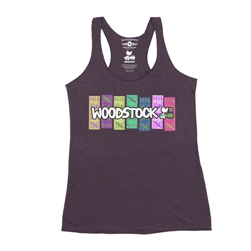 Woodstock Rainbow Concert Ticket Racerback Tank - Women