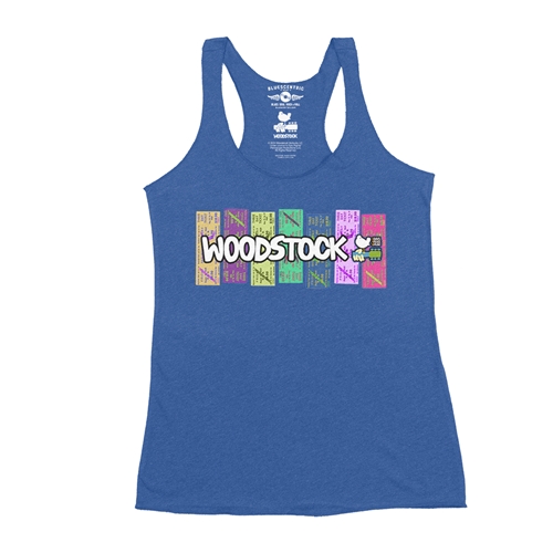 Woodstock Rainbow Concert Ticket Racerback Tank - Women