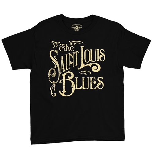 The Saint Louis Blues Youth T-Shirt - Lightweight Vintage Children & Toddlers - youthblack