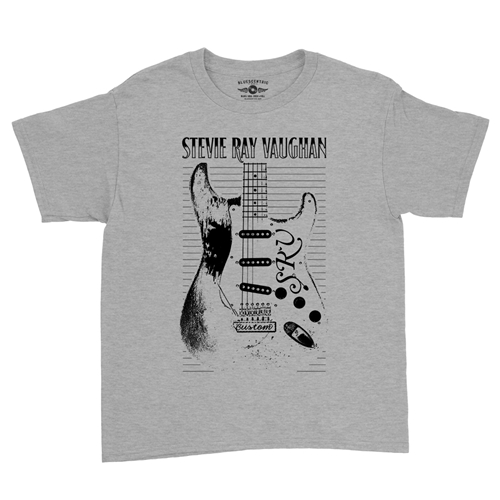 Stevie Ray Vaughan Guitar Youth T-Shirt - Lightweight Vintage Children & Toddlers - youthheatherathletic