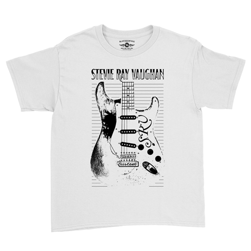 Stevie Ray Vaughan Guitar Youth T-Shirt - Lightweight Vintage Children & Toddlers - youthwhite