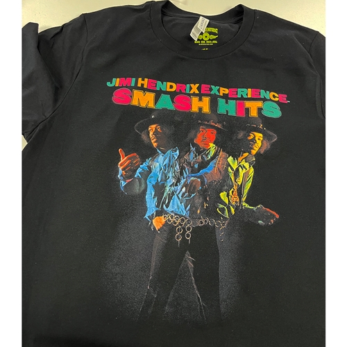 Jimi Hendrix SMASH HITS Album Cover T-Shirt - Lightweight Vintage Style - vintageblack