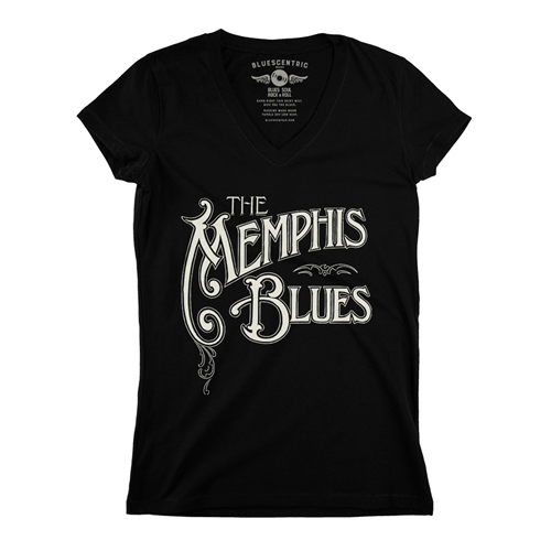 The Memphis Blues V-Neck T Shirt - Women