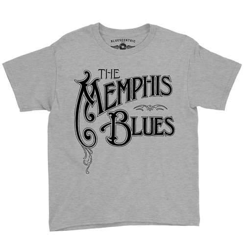 The Memphis Blues Youth T-Shirt - Lightweight Vintage Children & Toddlers - youthheatherathletic