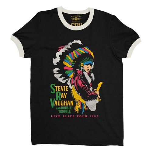Stevie Ray Vaughan 1987 Vintage Tour Ringer T-Shirt