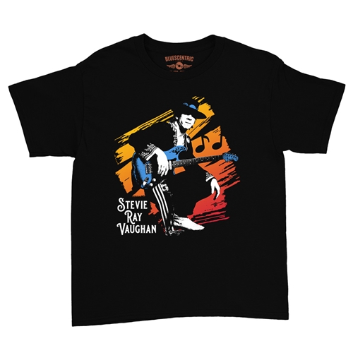 Stevie Ray Vaughan Texas Sunrise Youth T-Shirt - Lightweight Vintage Children & Toddlers - youthblack