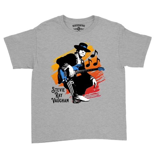 Stevie Ray Vaughan Texas Sunrise Youth T-Shirt - Lightweight Vintage Children & Toddlers - youthheatherathletic