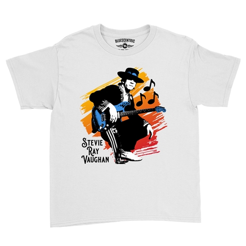Stevie Ray Vaughan Texas Sunrise Youth T-Shirt - Lightweight Vintage Children & Toddlers - youthwhite