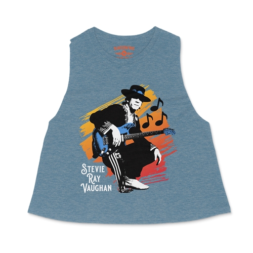 Stevie Ray Vaughan Texas Sunrise Racerback Crop Top - Women