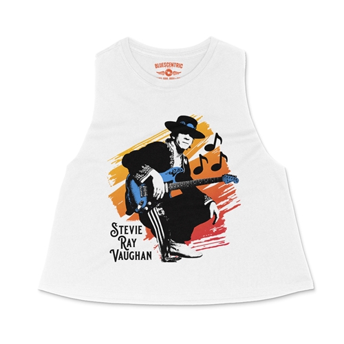 Stevie Ray Vaughan Texas Sunrise Racerback Crop Top - Women