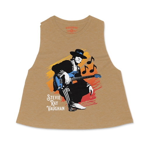 Stevie Ray Vaughan Texas Sunrise Racerback Crop Top - Women