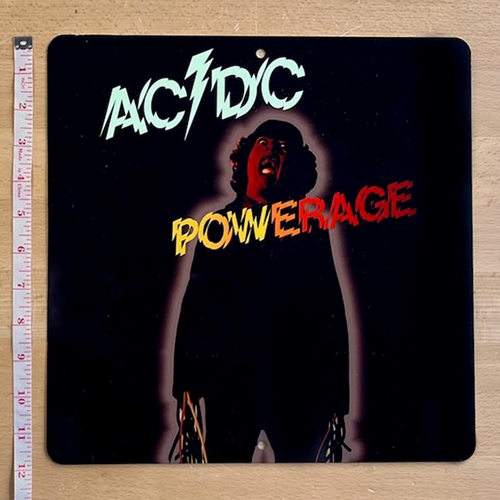 AC/DC Powerage Album Cover Aluminum Sign - 12 x 12 in