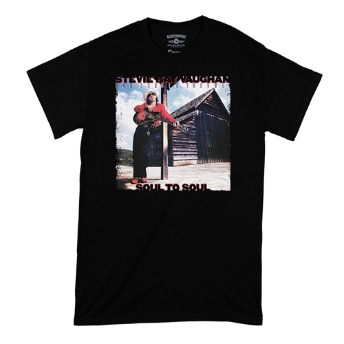 Stevie Ray Vaughan Soul To Soul T-Shirt - Classic Heavy Cotton - classicblack