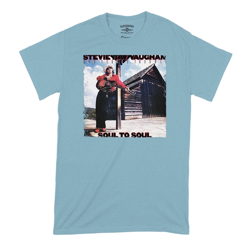 Stevie Ray Vaughan Soul To Soul T-Shirt - Classic Heavy Cotton - classiclightblue