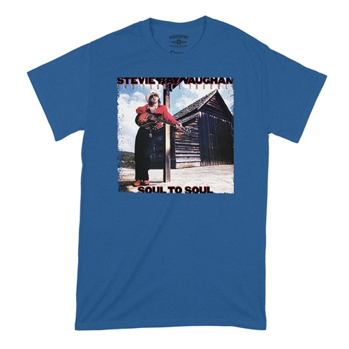 Stevie Ray Vaughan Soul To Soul T-Shirt - Classic Heavy Cotton - classicroyalblue