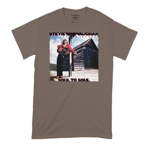 Stevie Ray Vaughan Soul To Soul T-Shirt - Classic Heavy Cotton - classictaupe