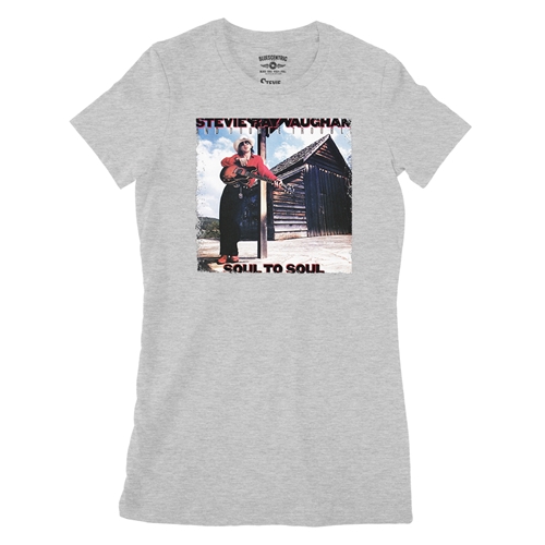 Stevie Ray Vaughan Soul To Soul Ladies T Shirt - Relaxed Fit - ladiesathleticheather