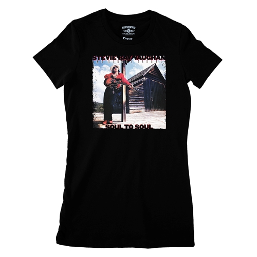 Stevie Ray Vaughan Soul To Soul Ladies T Shirt - Relaxed Fit - ladiesblack