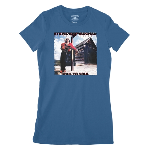 Stevie Ray Vaughan Soul To Soul Ladies T Shirt - Relaxed Fit - ladiesblue